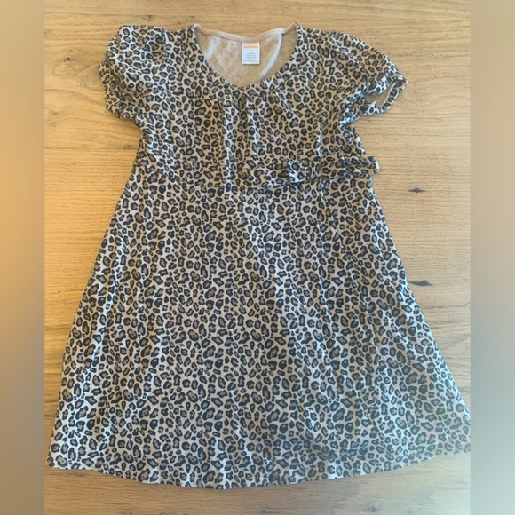 Gymboree Animal Print Short Puff Faux Wrap‎ Tan Black Girls 7 Preloved - Picture 1 of 9